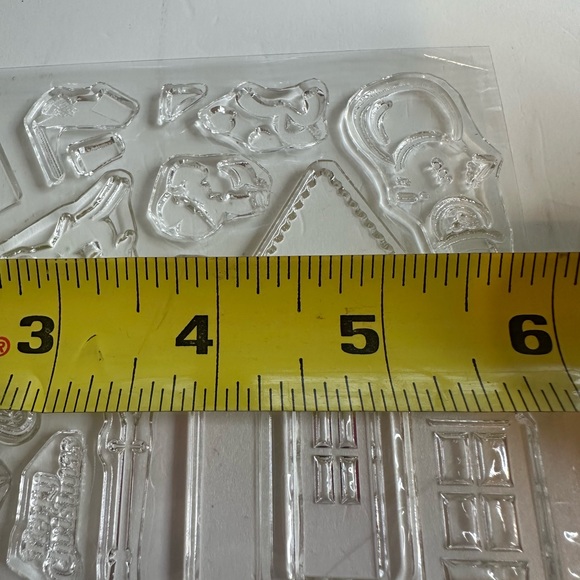 Unbranded Acrylic Stamp Set Christmas Reindeer Sleigh Winter Snow Snowman - Picture 5 of 6